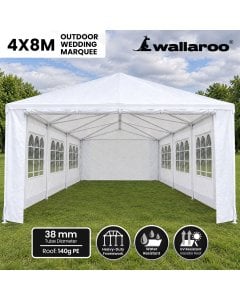 Wallaroo 4x8 Outdoor Event Marquee - White