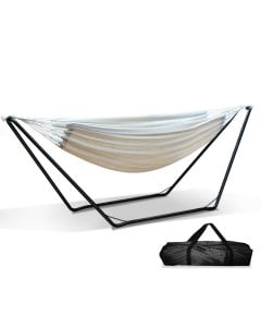 Free Standing Hammock Bed with Steel Frame - Cream model c