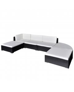 Rattan Outdoor 15pc Furniture Garden Seat Set - Black