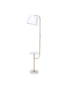 Sarantino Glass End Table Floor Lamp Shade White