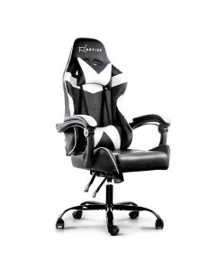 Gaming Office Chairs Computer Seat Racing Recliner Black White