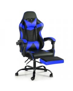 Gaming Office Chairs Computer Seating Racing Recliner Black Blue