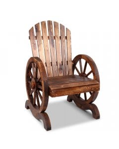 Rustic Style Wooden Wagon Chair Outdoor