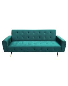 Ava Tufted Velvet Sofa Bed by Sarantino - Green