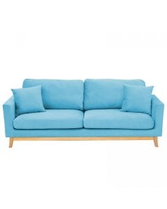 Daydream 3-Seater Loose-Back Sofa Bed with Cushions by Sarantino - Blue