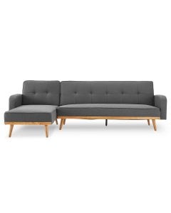 Bella 3-Seater Corner Sofa Bed with Chaise Lounge by Sarantino - Dark Grey