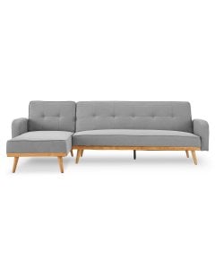 Bella 3-Seater Corner Sofa Bed with Chaise Lounge by Sarantino - Light Grey