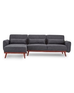 Willow Modern Sofa Bed with Chaise by Sarantino - Dark Grey